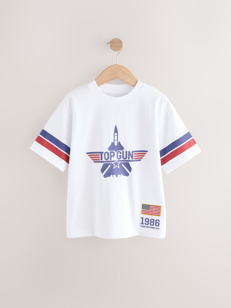 Белый - Top Gun 100% Cotton T-Shirt (3-16yrs) - Изображение 1 из 4