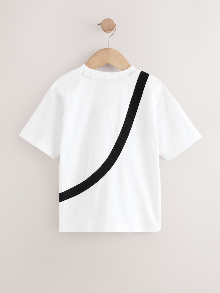 White Licensed Minecraft Bag T-Shirt (3-16yrs) - Image 2 of 6