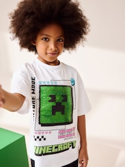 White Bold Licensed Minecraft T-Shirt (3-16yrs) - Image 1 of 5
