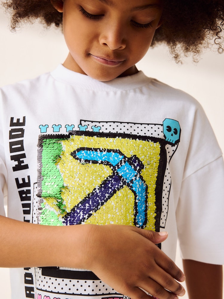 White Bold Licensed Minecraft T-Shirt (3-16yrs) - Image 5 of 5