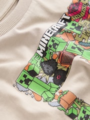 Stone/Black Short Sleeve Minecraft T-Shirt And Shorts Set (3-16yrs) - Image 4 of 5