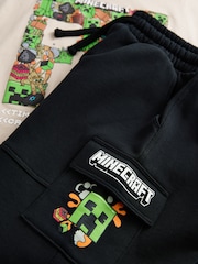 Stone/Black Short Sleeve Minecraft T-Shirt And Shorts Set (3-16yrs) - Image 5 of 5