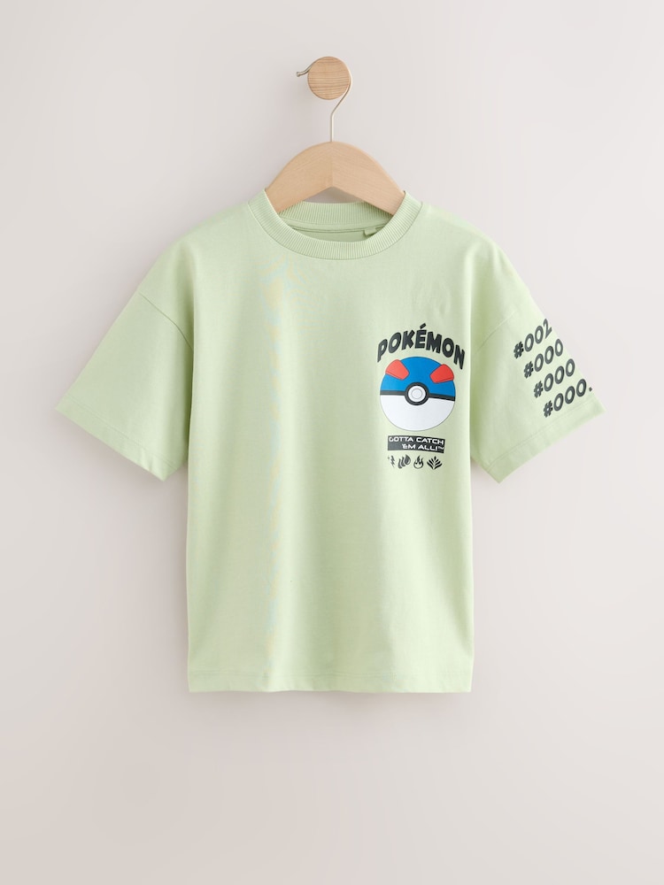 Green Pokémon License Short Sleeve T-Shirt (4-16yrs) - Image 1 of 4