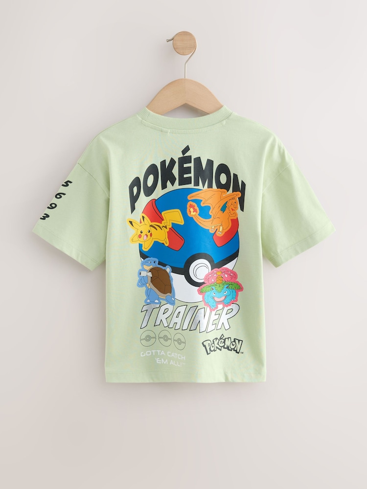 Green Pokémon License Short Sleeve T-Shirt (4-16yrs) - Image 2 of 4
