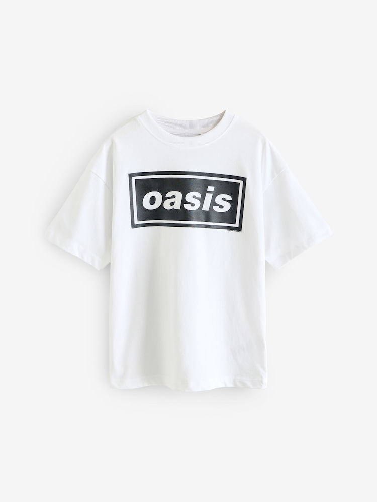 White Oasis Band T-Shirt (3-16yrs) - Image 3 of 6