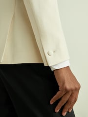 Reiss Off White Art SIngle-Breasted Twill Blazer - Image 6 of 9