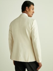 Reiss Off White Art SIngle-Breasted Twill Blazer - Image 7 of 9