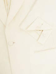 Reiss Off White Art SIngle-Breasted Twill Blazer - Image 9 of 9