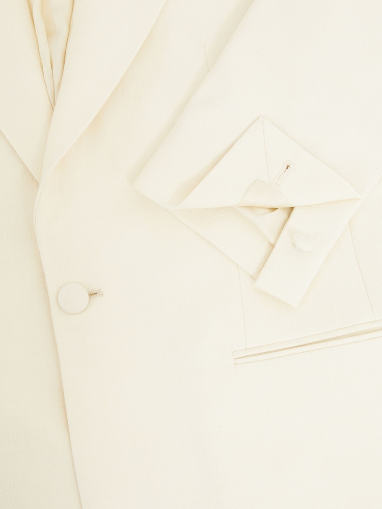 Reiss Off White Art SIngle-Breasted Twill Blazer - Image 9 of 9