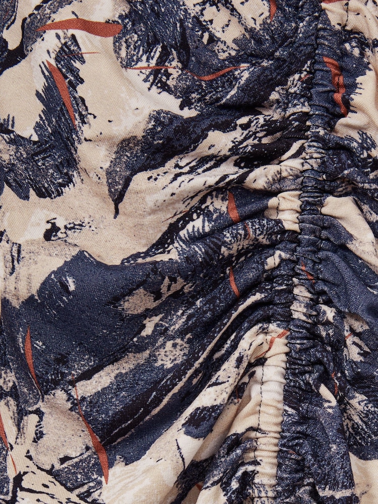 Reiss Riyo Printed Ruched средних размеров платья - Изображение 6 из 6