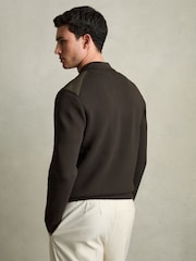 Reiss Military Green Tosca Quilted Hybrid Jacket - Image 5 of 7
