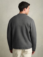 Reiss Mid Grey Melange Heritage Fleece-Lined Button-Through Jacket - Image 4 of 6