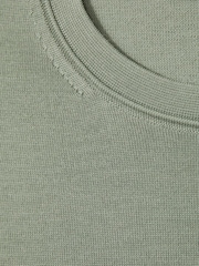 Reiss Herb Green Wessex Merino Wool Crew Neck Jumper - Image 6 of 6