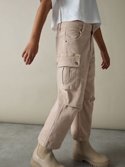 Reiss Camel Ocean 4-9 yrs Straight-Leg Patch Pocket Jeans - Image 3 of 4