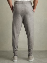 Reiss Warm Grey Melange Billings Merino-Blend Stretch Joggers - Image 5 of 6