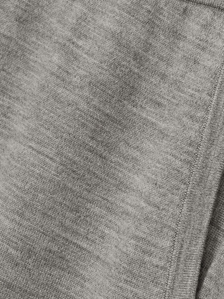 Reiss Warm Grey Melange Billings Merino-Blend Stretch Joggers - Image 6 of 6