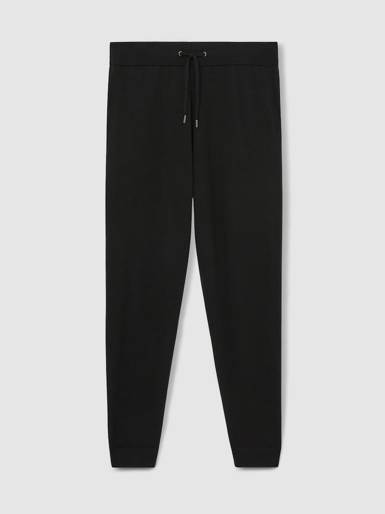 Musta - Reiss Billings Merino-Blend Stretch- Verryttelyhousut - Kuva 2 / 6