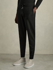 Musta - Reiss Billings Merino-Blend Stretch- Verryttelyhousut - Kuva 3 / 6