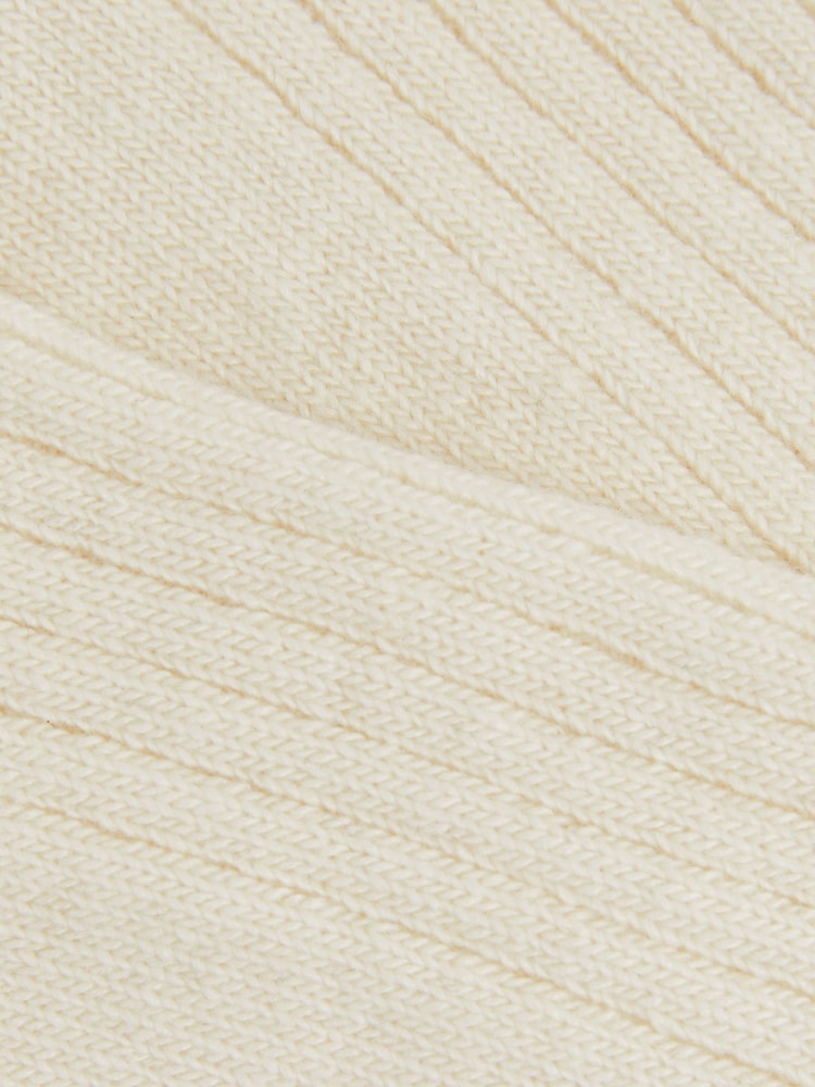 Reiss Ecru Ezra Ribbed Socks With Wool And Cashmere - Image 3 of 3