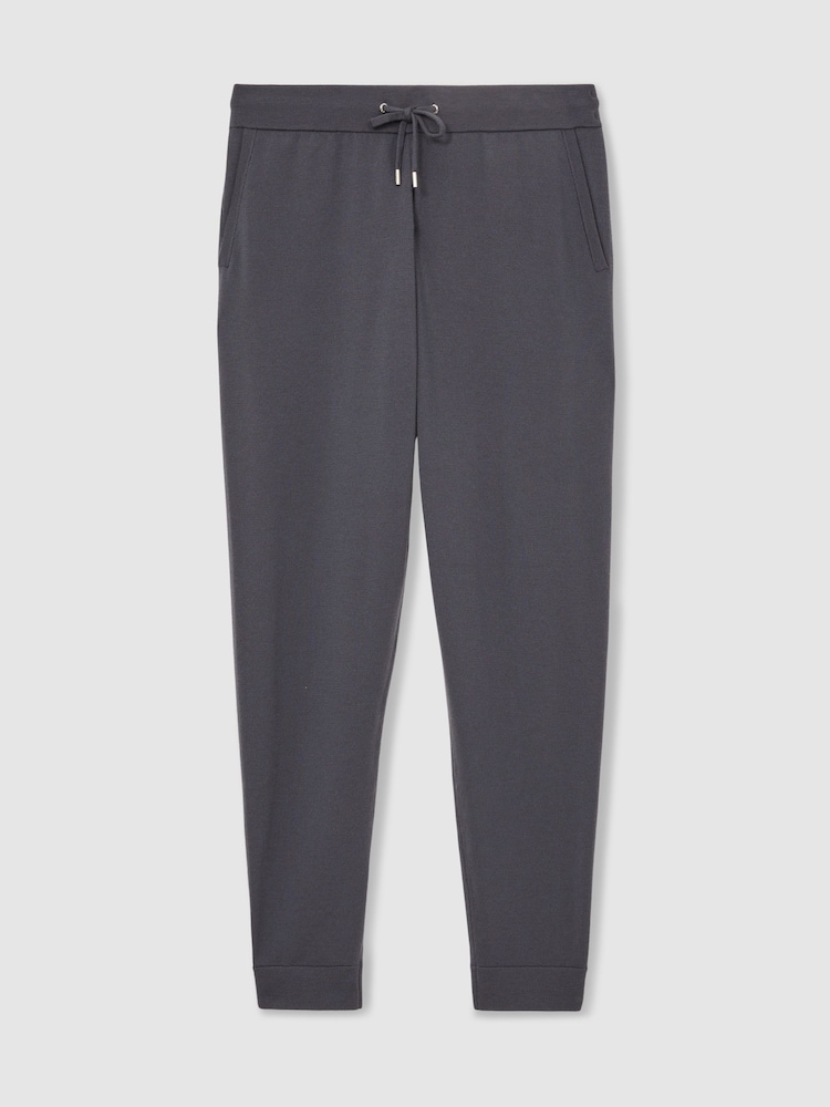 Reiss Blackened Blue Billings Merino-Blend Stretch Joggers - Image 2 of 6