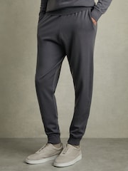Reiss Blackened Blue Billings Merino-Blend Stretch Joggers - Image 3 of 6