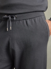 Reiss Blackened Blue Billings Merino-Blend Stretch Joggers - Image 4 of 6