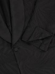 Reiss Black Wilder Wool-Blend Jacquard Tuxedo Jacket - Image 8 of 8