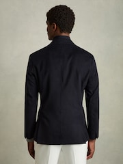 Reiss Navy Patch Regular-Fit Single-Breasted Blazer With Gilet Insert - Image 6 of 7