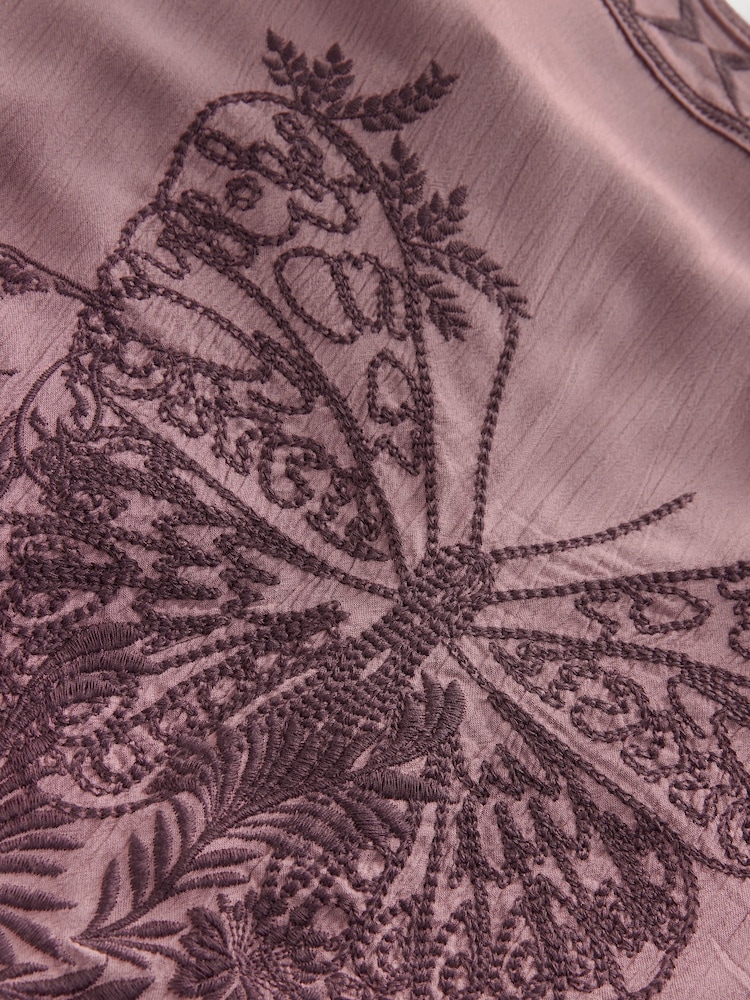 Mauve Butterfly Longline Kimono Cover-Up - Image 7 of 7 Mauve Butterfly Longline Kimono Cover-Up - Image 7 of 7