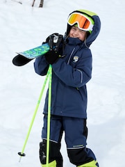 Polarn O Pyret Blue Waterproof Padded Ski Jacket - Image 2 of 9