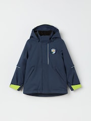 Polarn O Pyret Blue Waterproof Padded Ski Jacket - Image 4 of 9