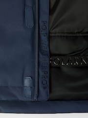Polarn O Pyret Blue Waterproof Padded Ski Jacket - Image 8 of 9