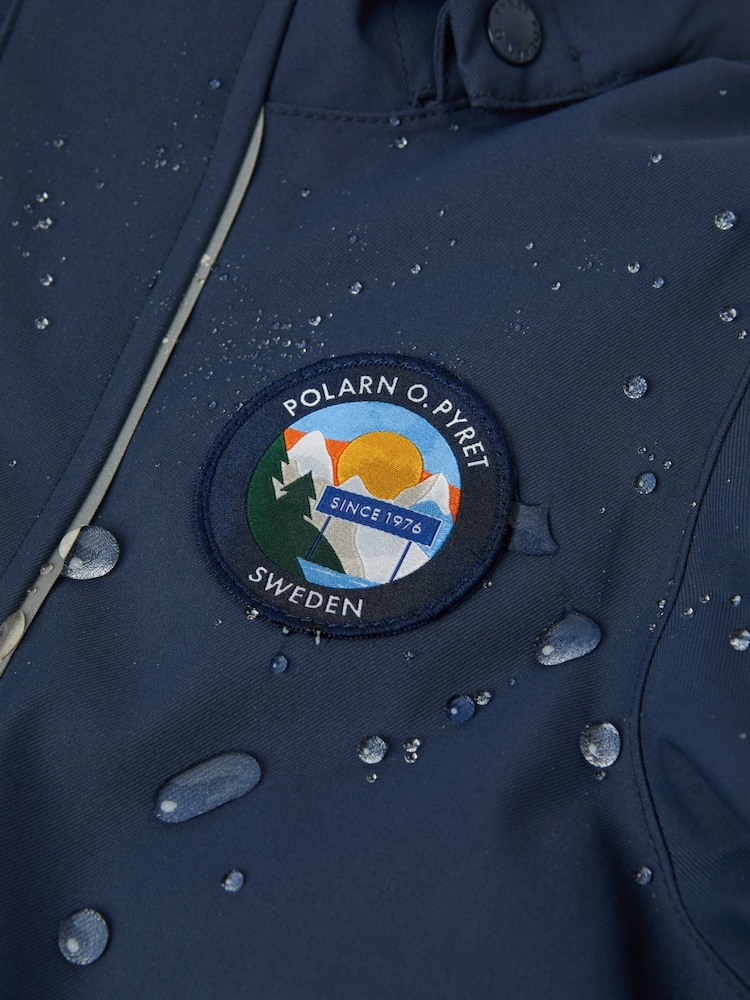 Polarn O Pyret Blue Waterproof Padded Ski Jacket - Image 9 of 9