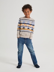 Naturalny - Polarn O. Pyret Organic Nordic Floral Print Jumper - Image 1 of 4
