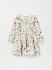 Polarn O. Pyret Natural Organic Cotton Polka Dot Print Dress - Image 2 of 4