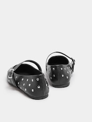 Yours Curve Black Mary Jane Extra Wide Fit Studded Shoes - Image 3 of 4