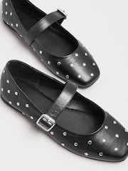 Yours Curve Black Mary Jane Extra Wide Fit Studded Shoes - Image 4 of 4