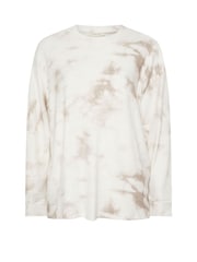 Yours Curve White Tie Dye Soft Touch Jumper - Image 5 of 5