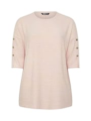 Yours Curve Pink Soft Touch Button Detail Top - Image 5 of 5