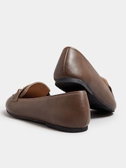 Yours Curve Brown Extra Wide Fit Snaffle Loafers - Image 4 of 5