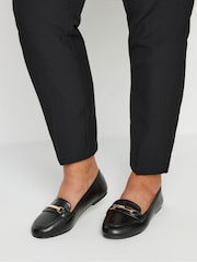 Yours Curve Black Extra Wide Fit Snaffle Loafers - Image 1 of 5