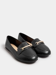 Yours Curve Black Extra Wide Fit Snaffle Loafers - Image 2 of 5