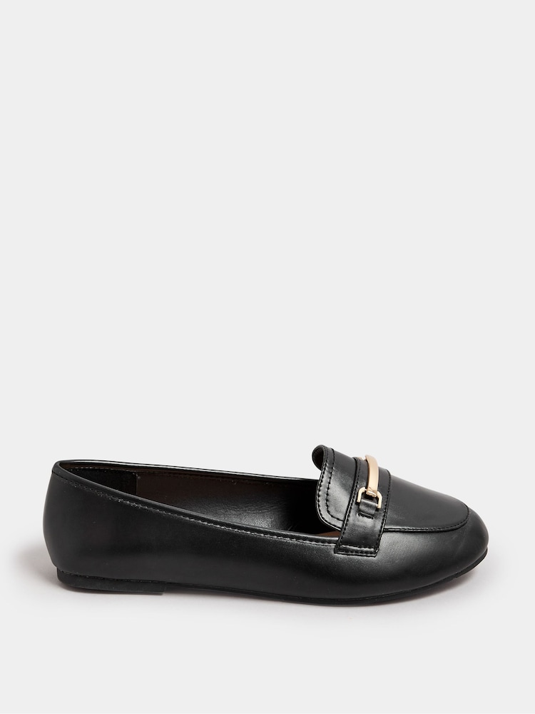Yours Curve Black Extra Wide Fit Snaffle Loafers - Image 3 of 5