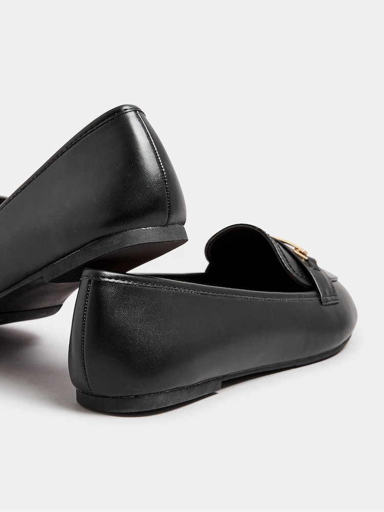 Yours Curve Black Extra Wide Fit Snaffle Loafers - Image 4 of 5