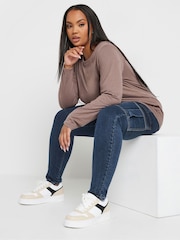 Azul - Yours Curve Cargo Pocket Jeans - Imagen 2 de 4