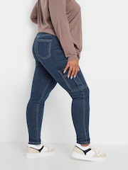 Azul - Yours Curve Cargo Pocket Jeans - Imagen 3 de 4