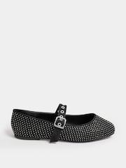 Yours Curve Mary Jane Extra широкий крой обуви Diamante - Image 3 of 5
