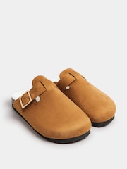 Yours Curve Natural Extra Wide Fit Faux Fur Lined Clogs - Image 2 of 5