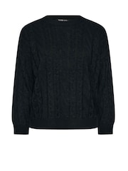 Yours Curve Black Cable Jumper - Image 5 of 5