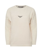 Yours Curve Natural Cable Cut Out Jumper - Image 5 of 5